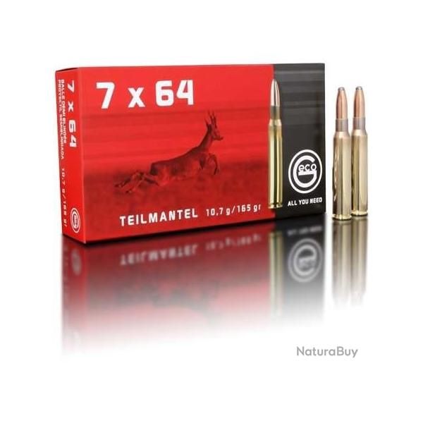 GECO Balles de chasse Tm 1/2 blind�e - par boite de 20  7 x 64   165Gr