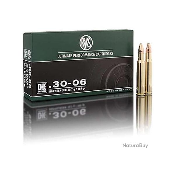 RWS Balles de chasse Dk double combin�e - par boite de 20  30-06 SPRINGFIELD   165Gr