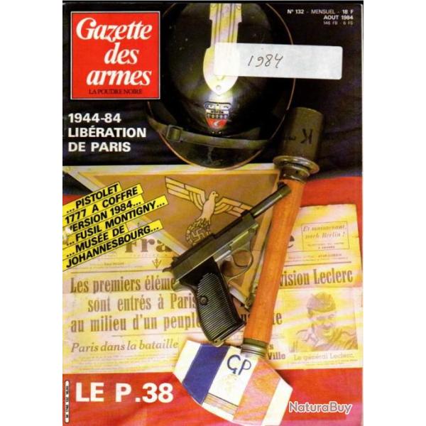 gazette des armes 132, le p 38, lib�ration de paris , pistolet 1777 � coffre, heckler et koch,