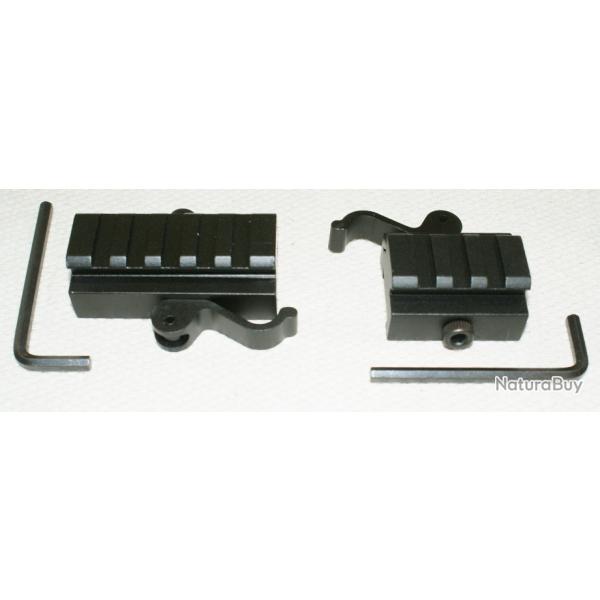 Lot de 2 rails sur�l�vateurs 21 to 21mm syst�me UTG (Quick release)
