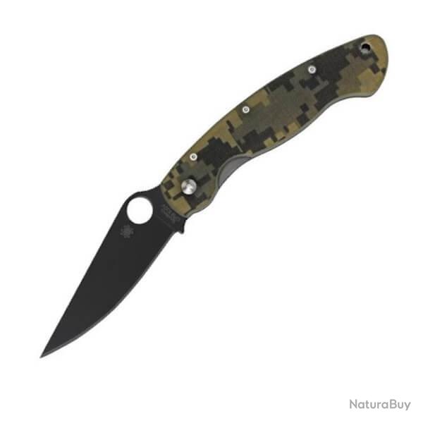 C36GPCMOBK Couteau pliant Spyderco Military G10 camoufl�