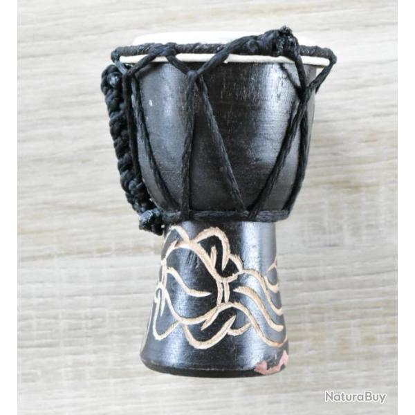 Petit tambour africain bois noir origine S�n�gal