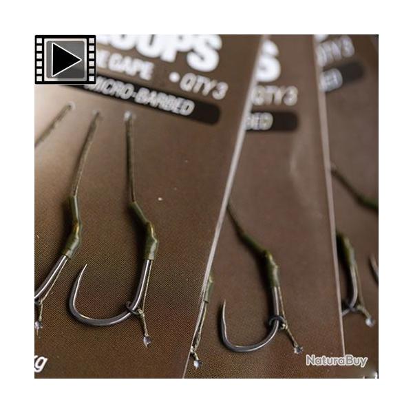 Bas de Ligne Korda Loop Rig DF Wide Gape sans Ardillon (par 3) n� 4