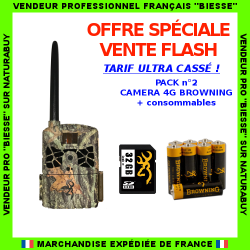 PACK n&deg;2 : Cam&eacute;ra Browning Defender Wireless 4G + piles et SD 32Go Browning