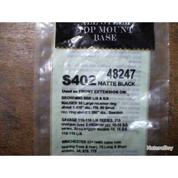 EMBASE RALLONGEE WEAVER GRAND SLAM(ACIER) S402 #48247