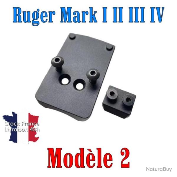 Embase montage point rouge Ruger Mark I II III MK IV 22 45 - Mod�le 2 - Stock France