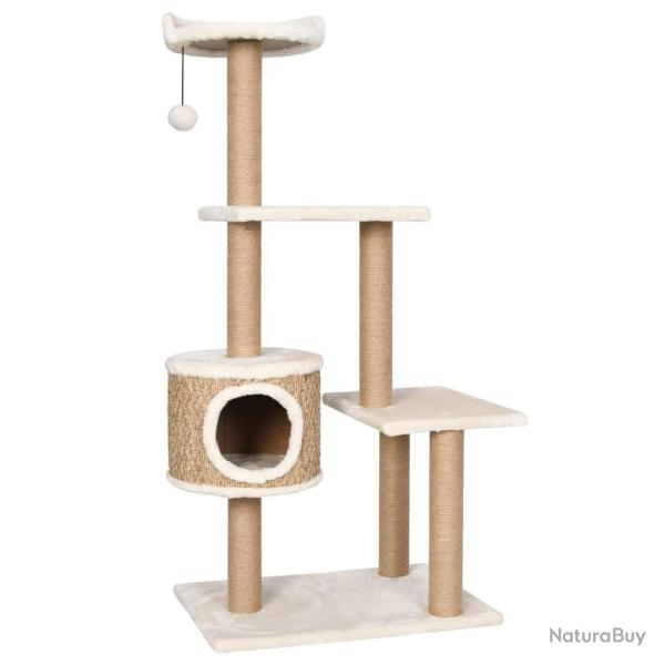 Arbre  chat meuble tour grimper jouet grattage grattoir escalade plateforme avec griffoirs 123 cm