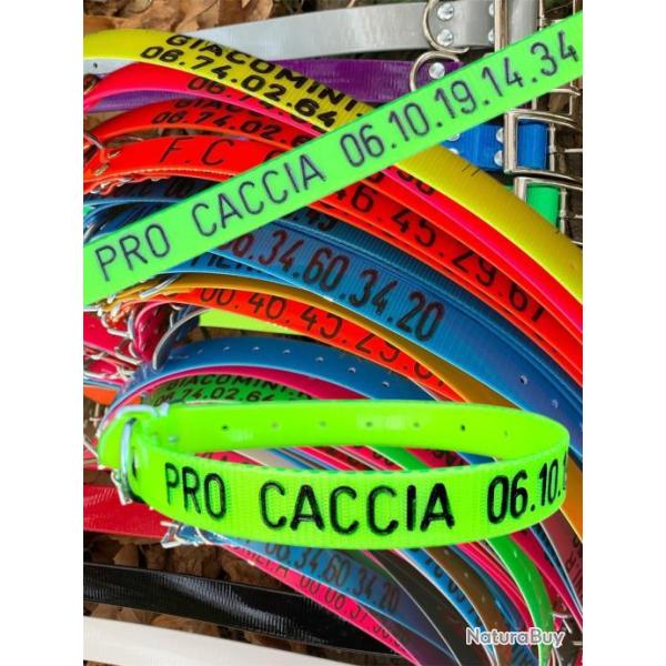 10 Achet�s + 1 OFFERT ! Collier chien GRAV� - 45x1.9cm PROMO