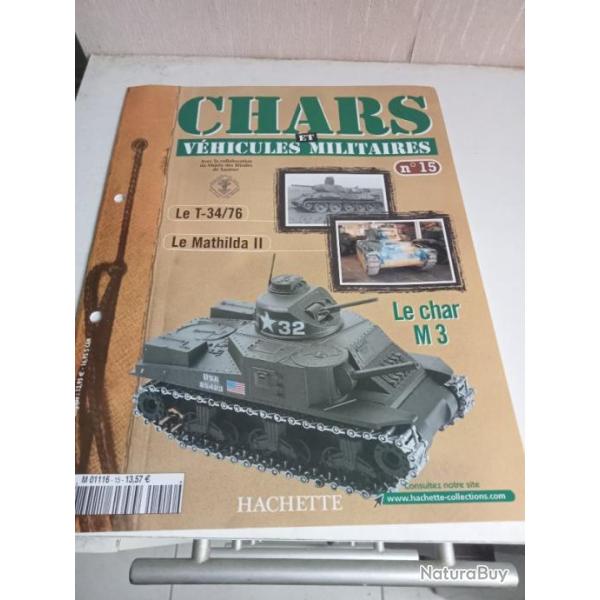 fascicule char le char M3, neuf n�15