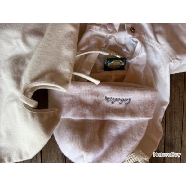 Tenue chasse blanche couleur neige cagoule ch�che