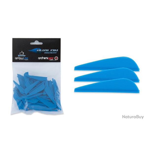 Lot de 100 plumes Avalon pour fl�che Hybrid Bleu