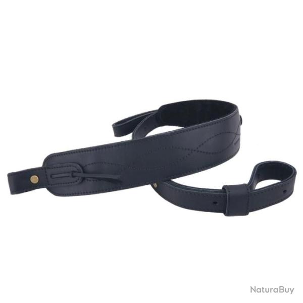 Sangle de fusil de chasse en cuir v�ritable pour Marlin,Winchester NOIR LIVRAISON GRATUITE !!