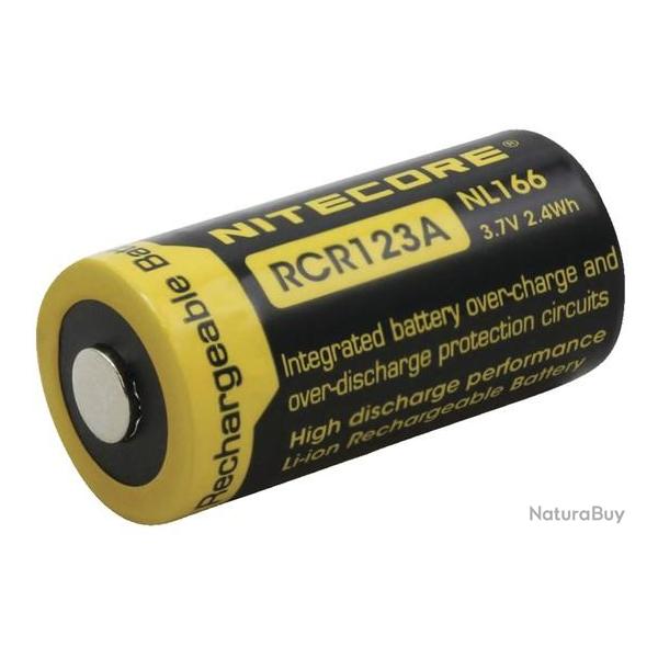 Blister de 1 Accu Rechargeable Nitecore MOD. RCR123A 3,7V 650 MAH