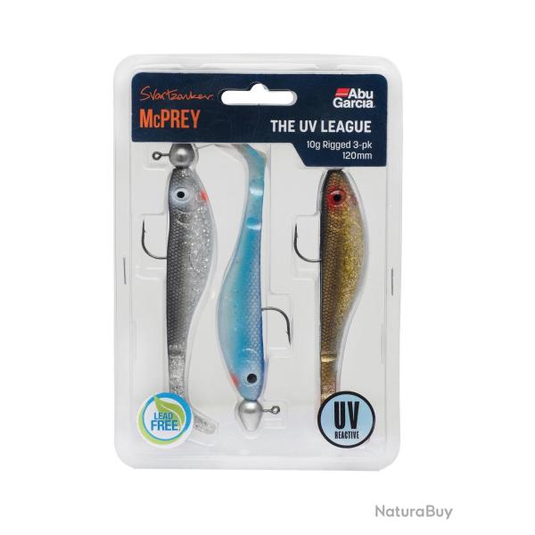 Kit Leurre Souple Abu Garcia Svartzonker McPrey Prerigged 22g 12cm The UV League 3