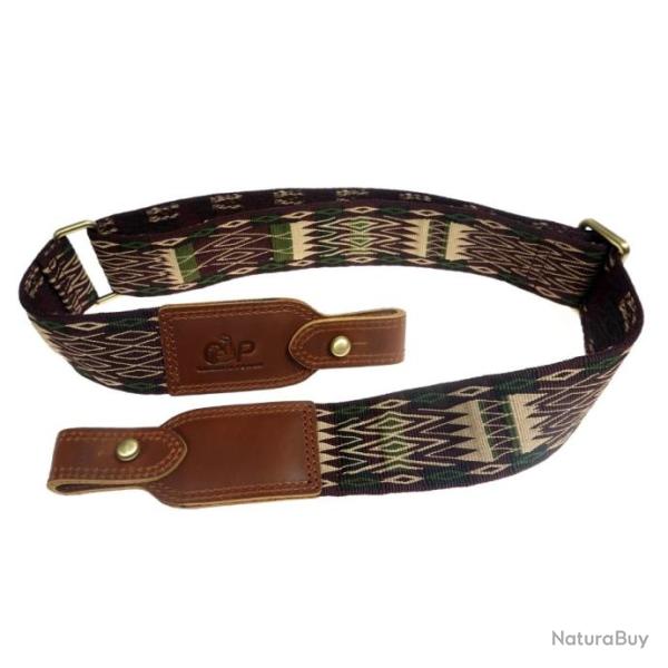 Ceinture en cuir et coton r�glable pour fusil de chasse max-119cm 2 attaches LIVRAISON GRATUITE !!