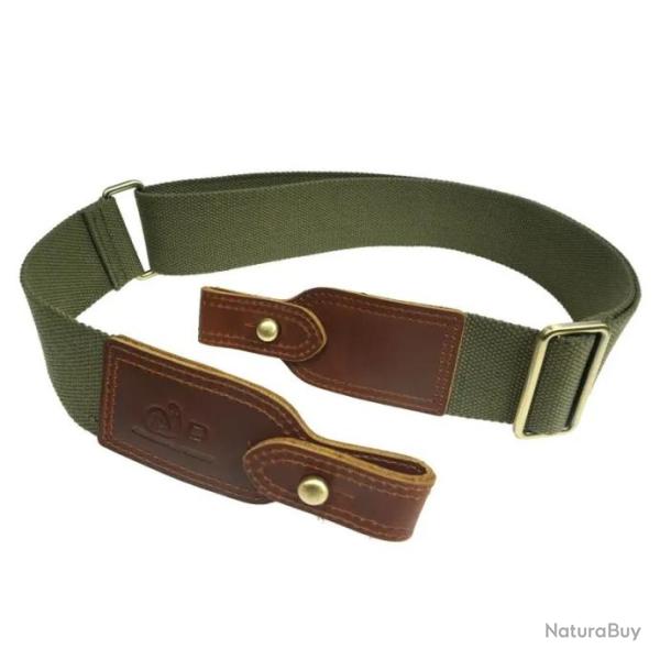 Ceinture en cuir et coton r�glable VERT max-119cm 1 attache LIVRAISON GRATUITE !!