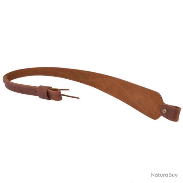 Sangle r�glable en cuir pour fusil de chasse MARRON 1 attache LIVRAISON GRATUITE !!