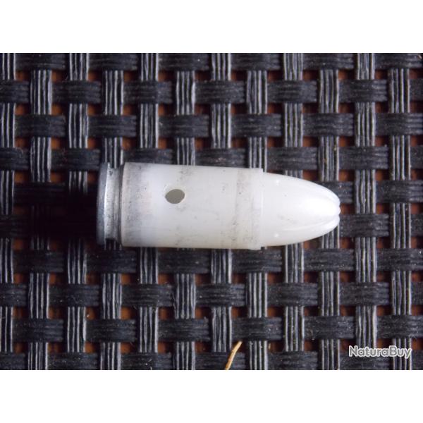 9 X 19 PARABELLUM A BLANC - PLASTIQUE BLANC - PAS DE MARQUAGE