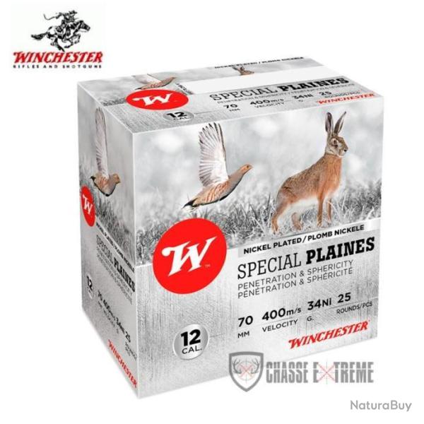 25 Cartouches WINCHESTER Sp�cial Plaines 34Gr Cal 12/70 Pb 7.5