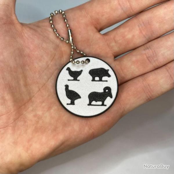 Porte-cls silhouettes mtalliques (recto)