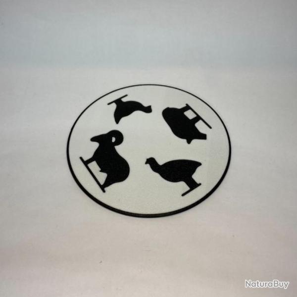 Dessous verre silhouettes mtalliques