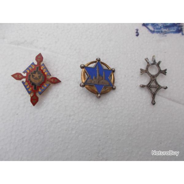 lot 3 insignes sahara,�tat neuf