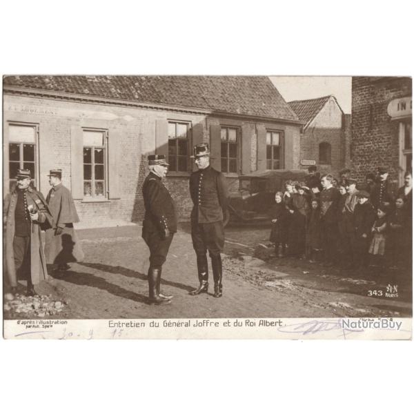 CPA MILITARIA  -  ENTRETIEN DU G�N�RAL JOFFRE ET DU ROI ALBERT