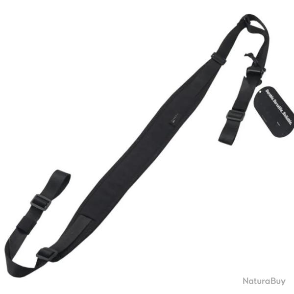 Bretelle camouflage ajustable pour fusil et carabine - Mod�le A - Noir