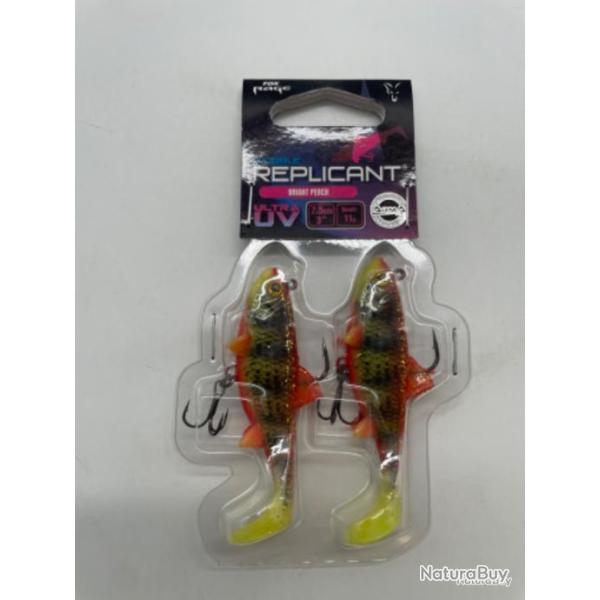 Leurres souples Fox rage replicant wobble bright perch 7,5cm