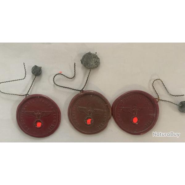 cachet cire Landessch�tzen Kompanie g/XII svastika