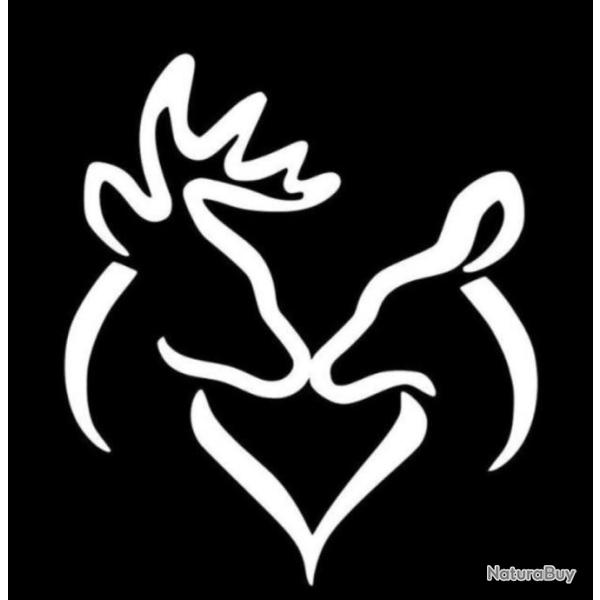 autocollant chasse cerf et biche diff�rents couleurs disponibles !