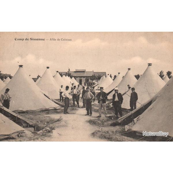 CPA Guerre camp de sissonne All�e de cuisines