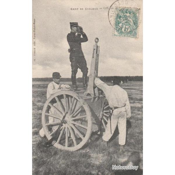 Carte Postale  CAMP DE CHALONS Officier