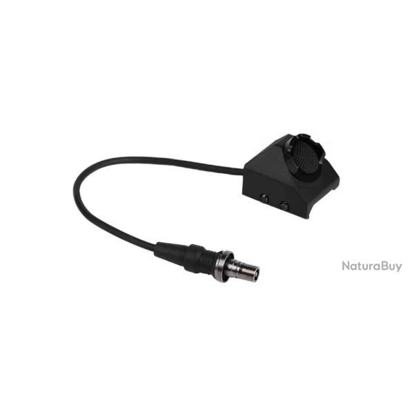 Interrupteur � bouton-poussoir WADSN pour montage sur rail pour lampe de poche Surefire - BK