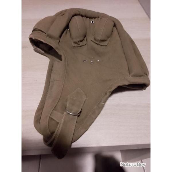 Superbe casque de tankiste arme russe excellente tat trs bon tissus pouvoir photo