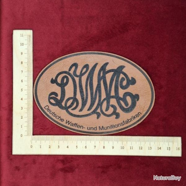 Etiquette en cuir pour coffret "�criture DWM"