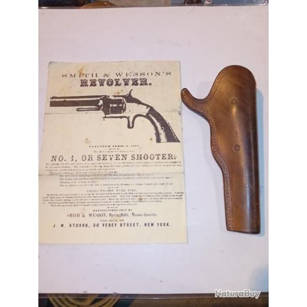 Holster et notice pour revolver S&W num�ro 1 ou � 7 coups 32rf