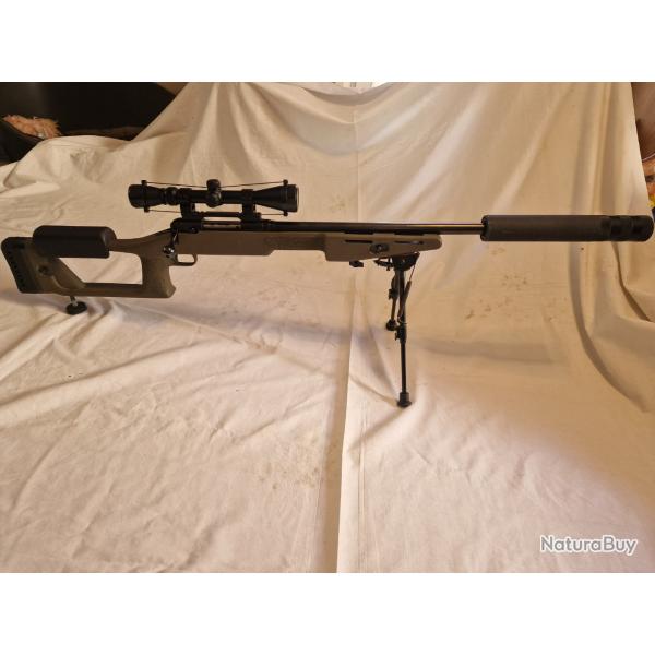Carabine TLD Savage mod.12 cal. 243 Win. Ultimate Sniper + bipied + lunette + MDS