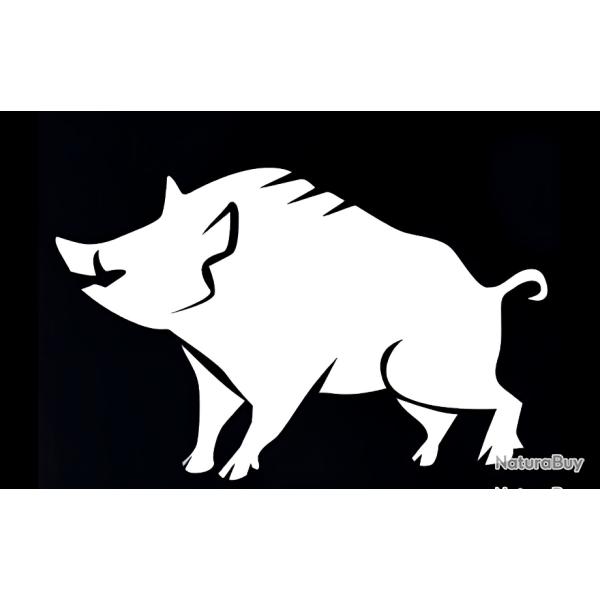 Autocollant sanglier  pour  coffre fort d�coration armoire forte voiture ou autres !