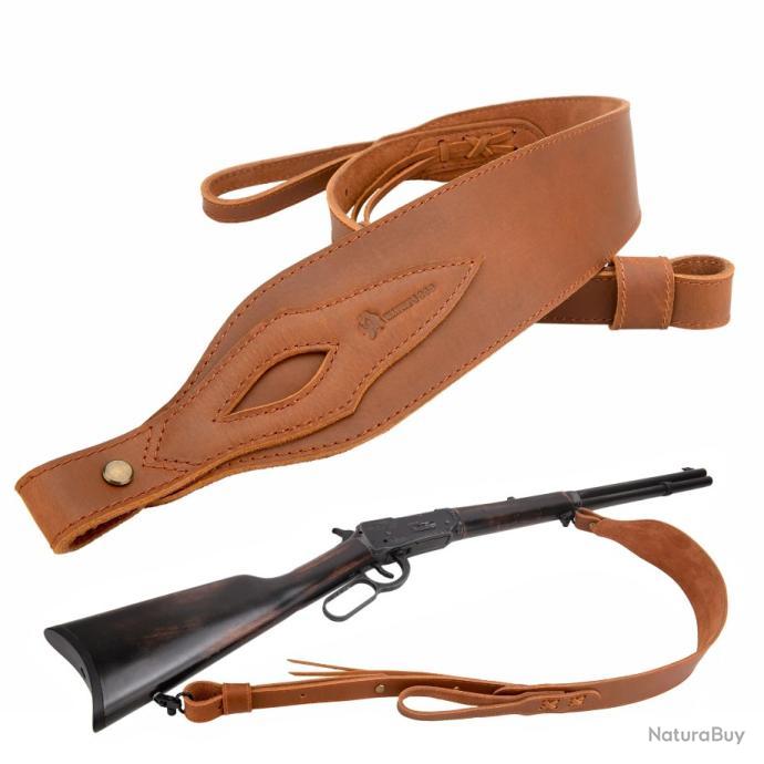 Sangle en cuir pour fusil de chasse Black(12 Gauge) - Bretelles pour