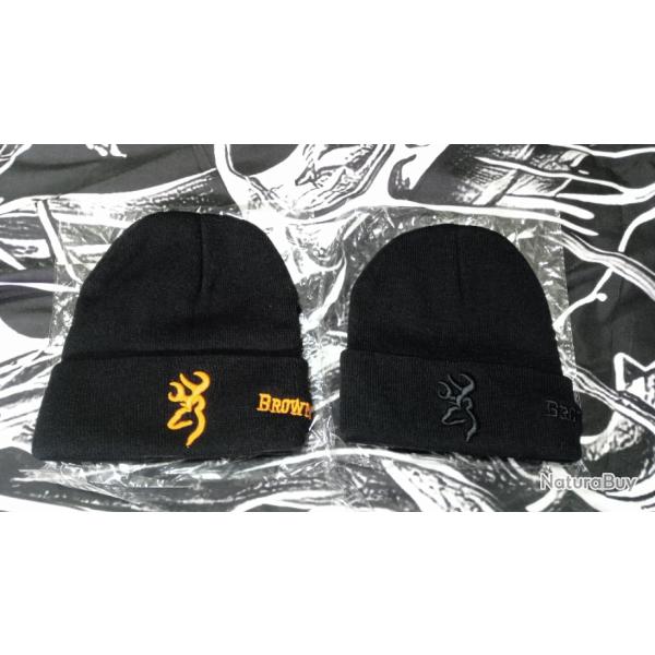 lot de deux bonnets browning neuf chasse tir p�che hiver sport