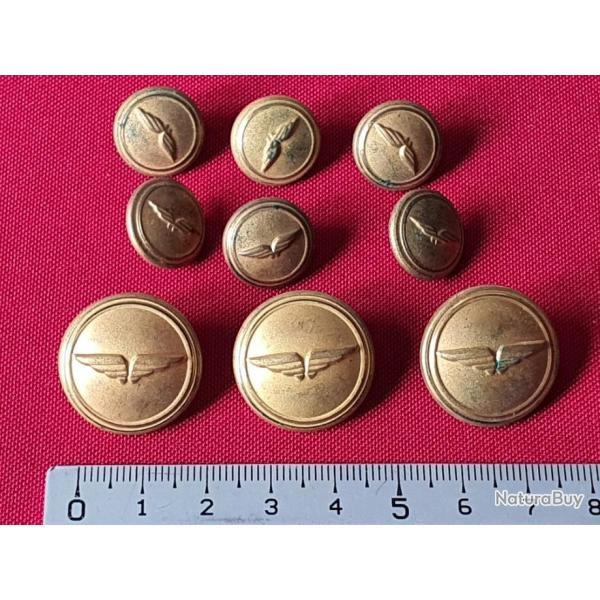Lot boutons arm�e de l'air Italienne