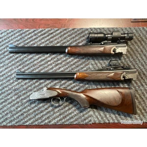 Carabine express Demas S2 FC - 2 jeux de canons 8x57 JRS et 9.3x74 R avec optiques