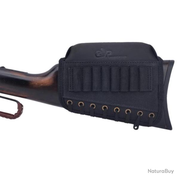 Cous retours de joue r�glable en cuir naturelle  Noir-Main Gauche LIVRAISON GRATUITE !!