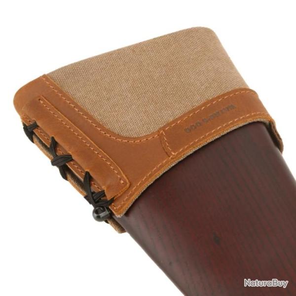 Extension de crosse de fusil de chasse en cuir v�ritable Large-Brown