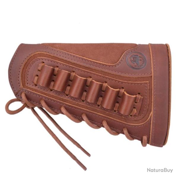 Porte-munitions en cuir pour chasseur Gaucher MARRON LIVRAISON  GRATUITE !!