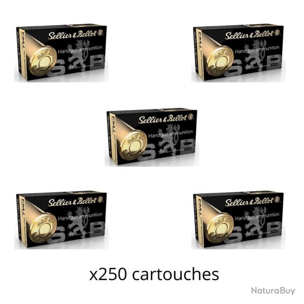 Munitions SELLIER & BELLOT cal.357 mag fmj 158gr 10.25g par 250