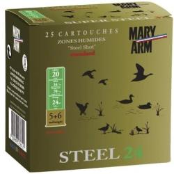 CART. ACIER MARY ARM STEEL 24 CAL. 20 / 67 MM N&deg; 5+6 24 G BJ BTE 25 B
