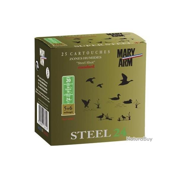 CART. ACIER MARY ARM STEEL 24 CAL. 20 / 67 MM N� 5+6 24 G BJ BTE 25 B