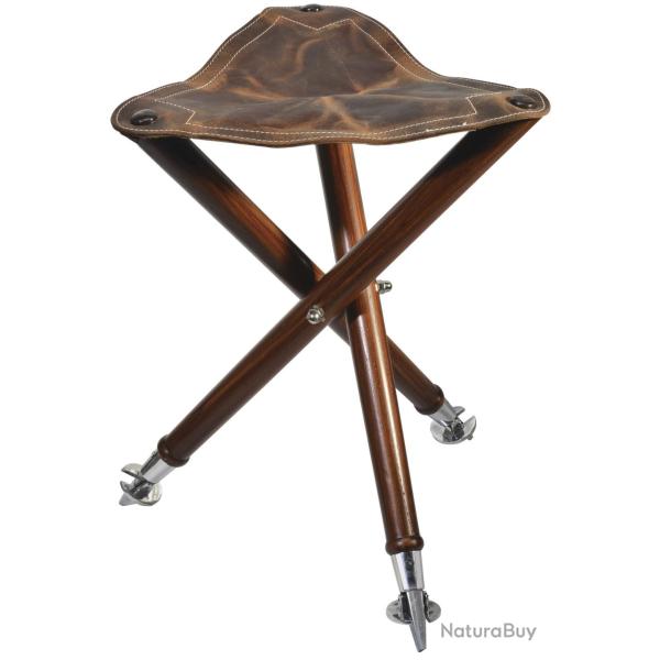TR�PIED HAUTEUR 50CM ASSISE CUIR 38CM PIEDS M�TAL